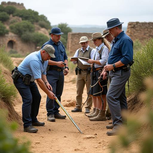 Il team di Argo Marino durante un rilievo su un sito archeologico.
